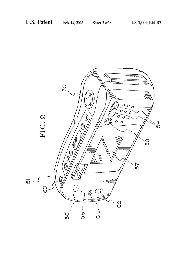 Electronic camera and data transmission system - US Patent 7000044 - Page 3