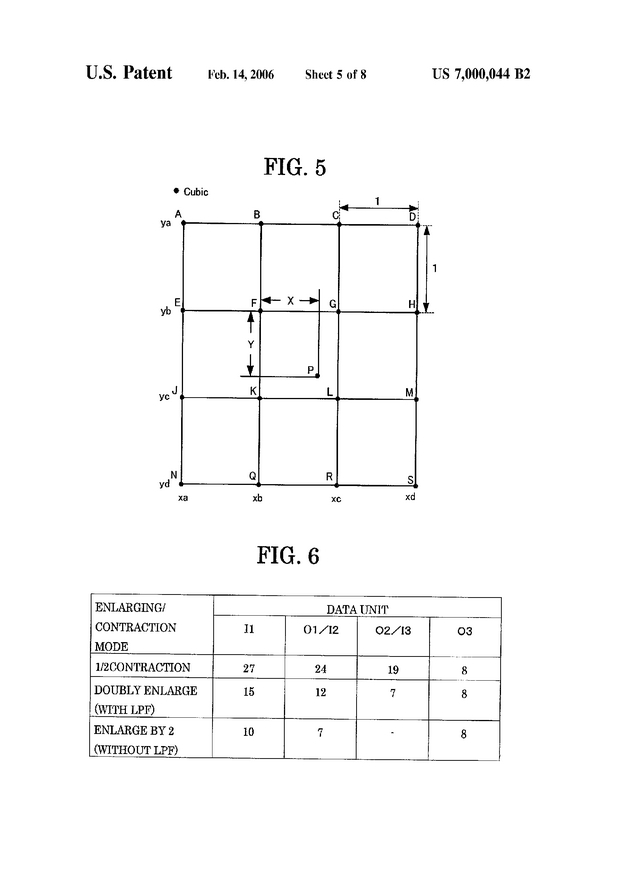 Electronic camera and data transmission system - US Patent 7000044 - Page 6