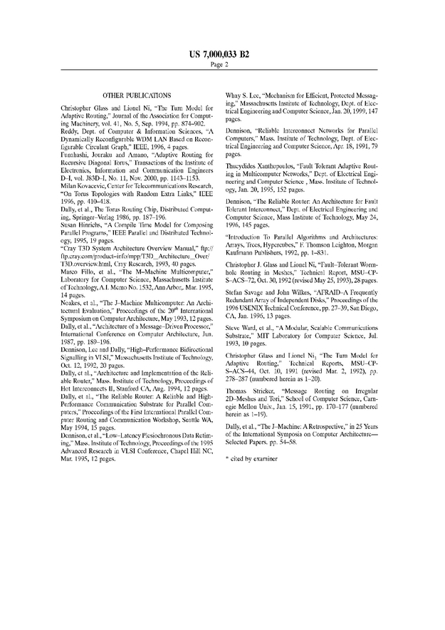 Mapping of nodes in an interconnection fabric - US Patent 7000033 - Page 2