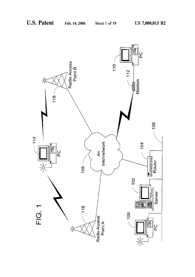 System and methods for providing physical location information and a location method used in discovering the physical location information to an application on a computing device - US Patent 7000015 - Page 3